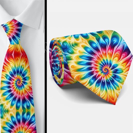 Psychedelisches Tie-Dye-Muster Krawatte