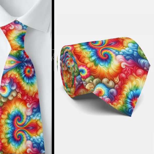 Psychedelisches Tie-Dye-Muster Krawatte
