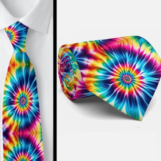Psychedelisches Tie-Dye-Muster Krawatte