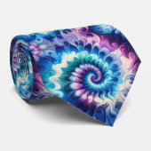 Psychedelisches Tie-Dye-Muster Krawatte (Gerollt)