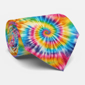 Psychedelisches Tie-Dye-Muster Krawatte (Gerollt)