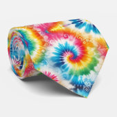 Psychedelisches Tie-Dye-Muster Krawatte (Gerollt)