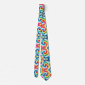 Psychedelisches Tie-Dye-Muster Krawatte (Rückseite)