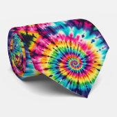 Psychedelisches Tie-Dye-Muster Krawatte (Gerollt)