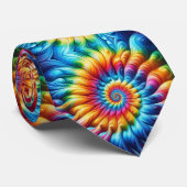 Psychedelisches Tie-Dye-Muster Krawatte (Gerollt)