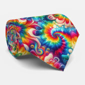 Psychedelisches Tie-Dye-Muster Krawatte (Gerollt)