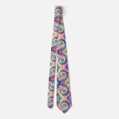 Psychedelisches Tie-Dye-Muster Krawatte (Rückseite)