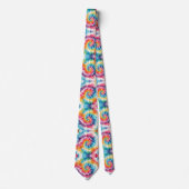 Psychedelisches Tie-Dye-Muster Krawatte (Vorderseite)