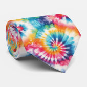 Psychedelisches Tie-Dye-Muster Krawatte (Gerollt)