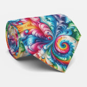Psychedelisches Tie-Dye-Muster Krawatte (Gerollt)