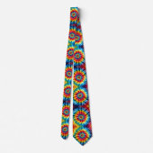 Psychedelisches Tie-Dye-Muster Krawatte (Rückseite)