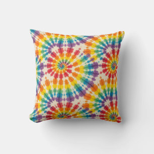 Psychedelisches Tie Dye Retro Groovy Wurfkissen Kissen