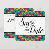 Psychedelisches Tie Dye Save The Date (Vorne/Hinten)