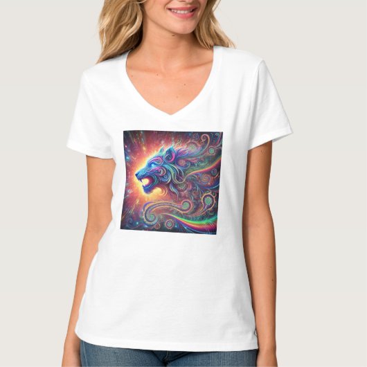 Psychedelisches Tier - Galaktischer Geist T-Shirt (Vorderseite)
