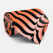 Psychedelisches Tiger Skin Wild Animal Print Party Krawatte (Gerollt)