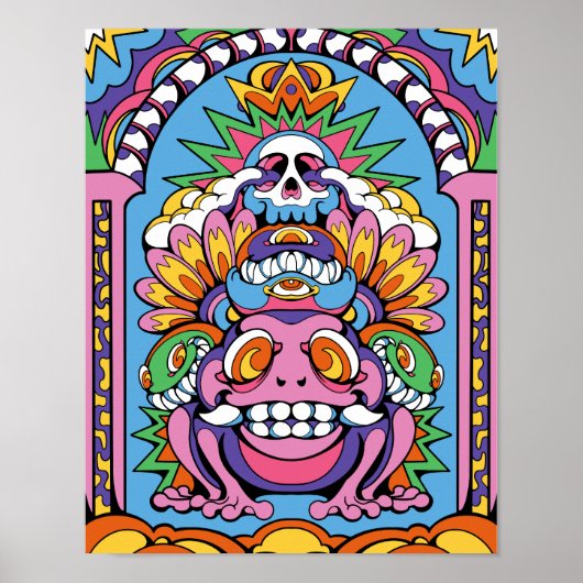 Psychedelisches Totem Poster (Vorne)