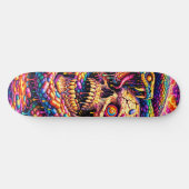 Psychedelisches Totenkopf-Schlangenskatetboard-Dec Skateboard (Horizontal)