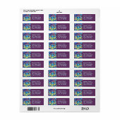 Psychedelisches Trippy-Lila Friedenszeichen (Vorne)