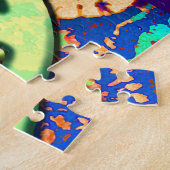 Psychedelisches Trippy-Lila Friedenszeichen Puzzle (Seite)