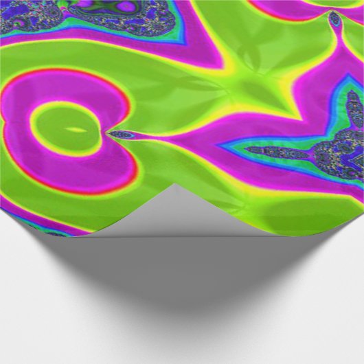 Psychedelisches Trippy Muster Geschenkpapier (Ecke)
