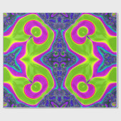 Psychedelisches Trippy Muster Geschenkpapier (Flach)