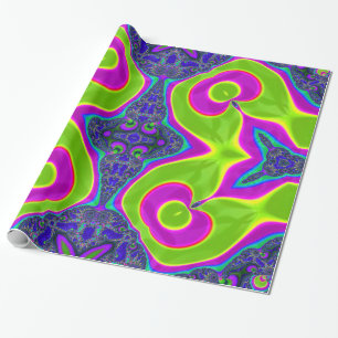 Psychedelisches Trippy Muster Geschenkpapier