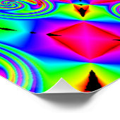 Psychedelisches Trippy-Swirl-Spirallicht-Poster Poster (Ecke)