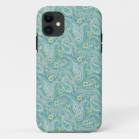 Psychedelisches Türkis Paisley Muster iPhone 5 Hül