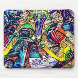 Psychedelisches Urbanes Graffiti-Mauspad Mousepad