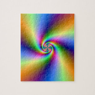 Psychedelisches Vier-Wind-Spiral-Puzzle Puzzle