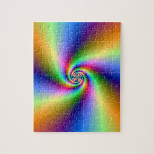 Psychedelisches Vier-Wind-Spiral-Puzzle Puzzle (Vertikal)