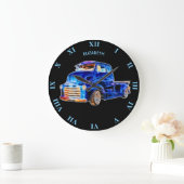 Psychedelisches Vintages glühendes Große Wanduhr (Zuhause)