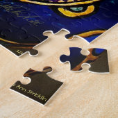 Psychedelisches Violetpuzzle von Julie Ann Strickl Puzzle (Seite)