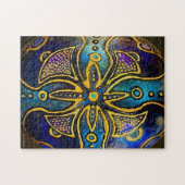 Psychedelisches Violetpuzzle von Julie Ann Strickl Puzzle (Horizontal)