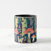 Psychedelisches Walddesign Tasse (Zentrum)