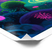 Psychedelisches Waldposter Poster (Ecke)