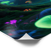 Psychedelisches Waldposter Poster (Ecke)