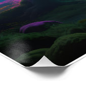Psychedelisches Waldposter Poster (Ecke)