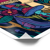 Psychedelisches Waldposter Poster (Ecke)