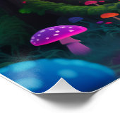 Psychedelisches Waldposter Poster (Ecke)