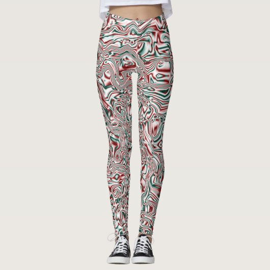 Psychedelisches Weihnachten Leggings (Vorderseite)