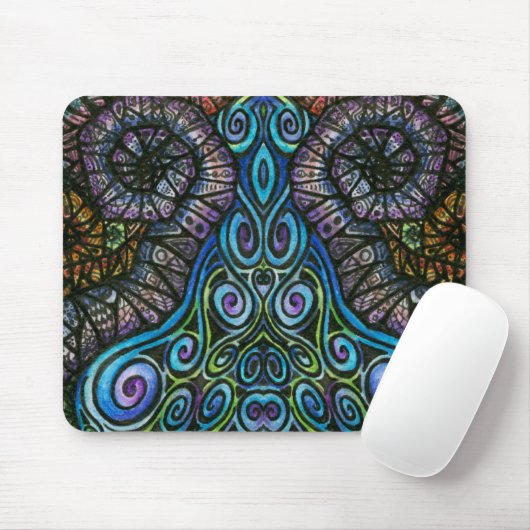 Psychedelisches Wirbels-Muster Mousepad #2 (Mit Mouse)