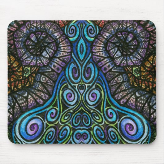 Psychedelisches Wirbels-Muster Mousepad #2 (Vorne)