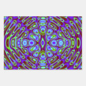 Psychedelisches Wrapping Paper Flat Sheet Set 3 Geschenkpapier Set (Vorderseite 2)