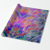 Psychedelisches Wrapping Paper in Regenbogenfarben Geschenkpapier (Ungerollt)