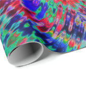 Psychedelisches Wrapping Paper in Regenbogenfarben Geschenkpapier (Rolleneckpunkt)