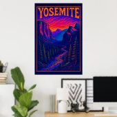 Psychedelisches Yosemite Poster (Heimbüro)