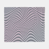 Psychedelisches Zebra: Graue Vintage Streifen. Fleecedecke (Vorderseite (Horizontal))