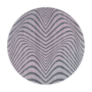 Psychedelisches Zebra: Graue Vintage Streifen. Schneidebrett