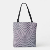 Psychedelisches Zebra: Graue Vintage Streifen. Tasche (Rückseite)